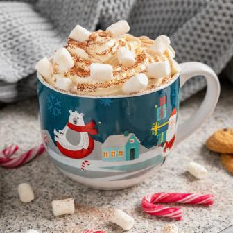 Instant Hot Chocolate Powder & Marshmallow Mug Set