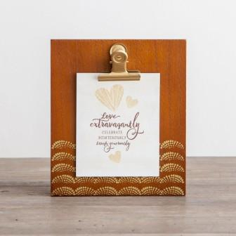 Inspirational Oak Finish Clip Frame & Art Print Set