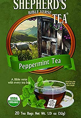 Organic Peppermint Bible Verse Tea, Box of 20 Teabags