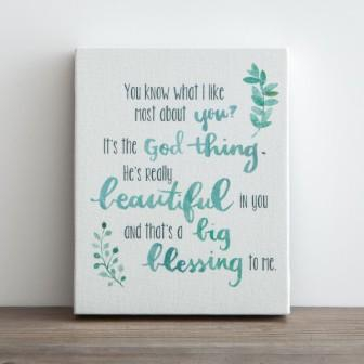 It's the God Thing - Printed Canvas Block